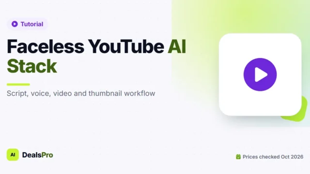 Featured image: ai tools faceless youtube on AIDealsPro