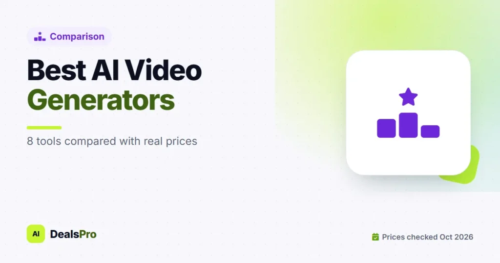 Featured image: best ai video generators on AIDealsPro