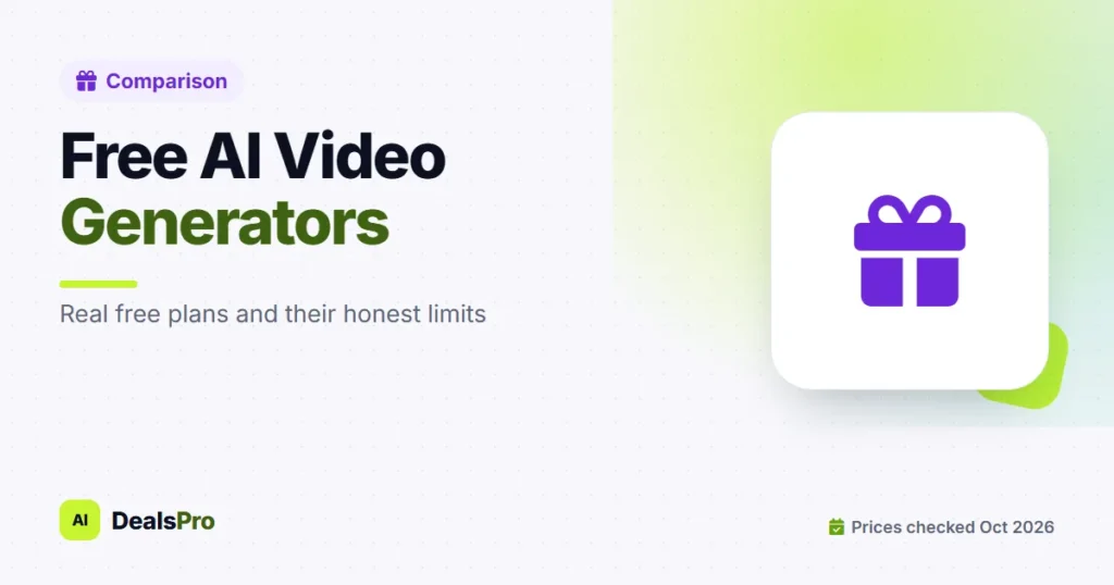 Featured image: free ai video generators on AIDealsPro