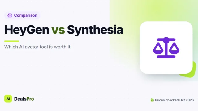 Featured image: heygen vs synthesia on AIDealsPro