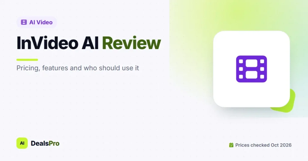 Featured image: invideo ai review on AIDealsPro