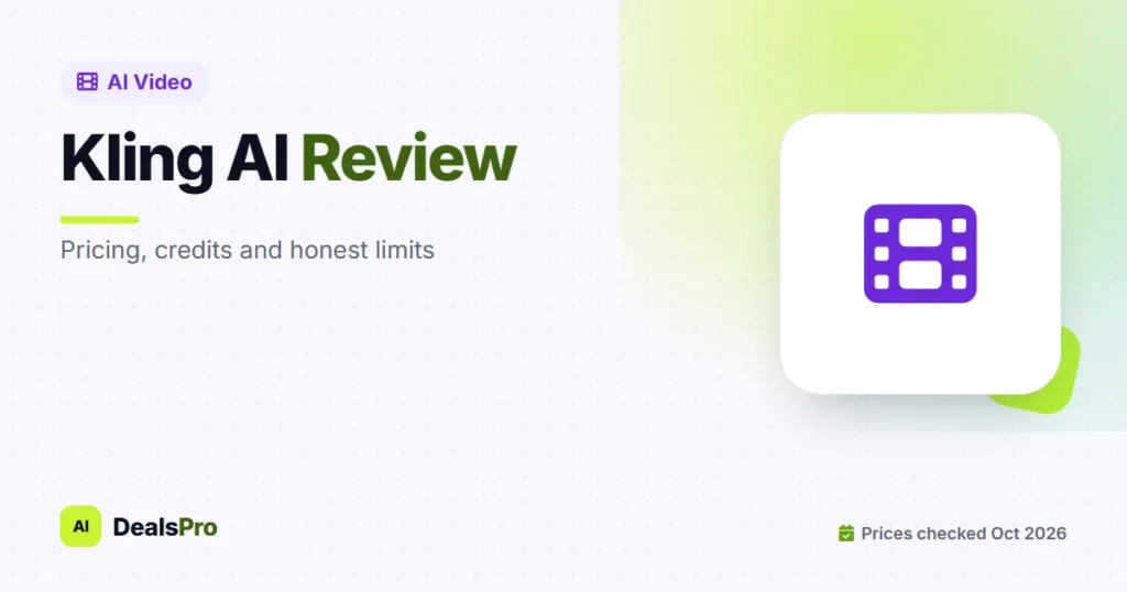 Featured image: kling ai review on AIDealsPro